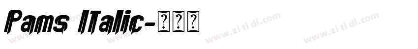 Pams Italic字体转换